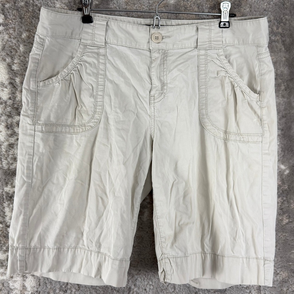 Calvin Klein Jeans Size 16 Cargo Pocket Casual Walking Shorts Beige Womens